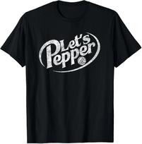 Volleyball Let's Pepper Practice Distressed Design T-Shirt L