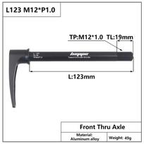 HEPPE MTB Road Bike Thru Axle Front Fork Shaft Skewers 12x100 12x110 Rear Thru Axle 12x142 12x148 Quick Release M12xP1.0/P1.75 L123 M12x1.0 TL19
