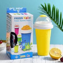 300ML Quick-Frozen Slushy Maker Cup Summer Pinch Cups for Homemade Smoothies Juice Ice Cream Summer Squeeze Beker Kitchen Tool geltona