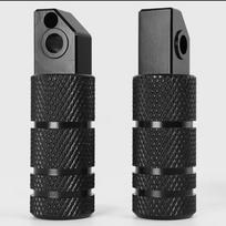 [GOLDFAUST] Motorcycle aluminum footpegs, for Rebel 250/500/1100, black, non-slip processing, juoda
