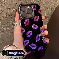 Kiss Lips Cute Translucent MagSafe Mobile Phone Case for iPhone 17 16 15 14 13 12 11 Air Pro Max Plus Colorful Cover iPhone 11