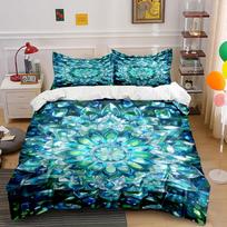 Mandala-inspired floral design. Bedding sets Duvet cover sets Duvet covers Pillowcases(1 * Duvet Cover 2 * Pillowcases without duvet insert) 135x200cm