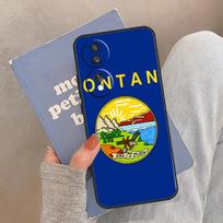 Distressed Montana Flag For Honor Magic 8 7 6 5 Lite Case For Honor 200 400 Pro 70 90 X8c X8b X9a X9b X9c X9d Win RT Honor Magic8 Pro