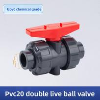 DN25 Double Union Ball Valve Plastic Female Thread Water Pipe Switch Irrigation Quick Connector Garden Watering Joint Fittings