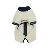 Velvet Dog Pajamas, Plush Onesie, Soft Winter Wear For Small Dogs, Pet Overalls, Puppy Clothing L smėlis