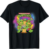 Mademark x Teenage Mutant Ninja Turtles - Original Teenage Mutant Ninja Turtles Colorful Painted T-Shirt S juoda