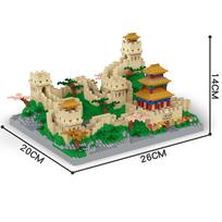 KNEW BUILT Didžiosios sienos konstravimo kaladėlės suaugusiems 3D modelio žaislai Namų dekoras Architektūros pasaulio stebuklai Surinkimo kaladėlių rinkinys