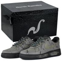 Nike Air Force 1 Abrasion Resistant Low top Skateboard Shoes Unisex Gray DD8959-001(Team679-S-BOX) 36