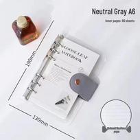 Clear Student PVC 6-Hole Loose-Leaf Binder Notebook Diary (A5/B5)