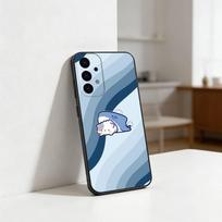 S-Shark F-Face Phone Case For Samsung S25,S24,S21,S22,S23,S30,Ultra,S20,Plus,Fe,Lite Black Shell Samsung S23plus5G