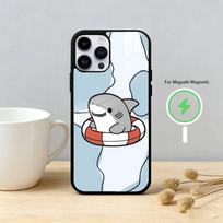 S-Shark F-Face Phone Case For iPhone 17/16/15/14/13/12/Plus/Pro/Max for Magnetic Wireless Charging iPhone16PRO