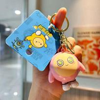 Adorable Talking Egg Party Keychain Cute Sounding Pvc Bag Charm StyleA