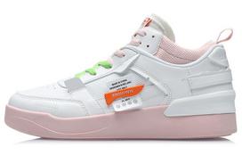 Li Ning CF New Sequence Non slip Lightweight Mid top Skateboard Shoes Women's White Pink AGCR112-1 35