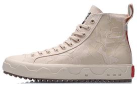 Li Ning CF Casual High top Skateboard Shoes Unisex Quicksand Yellow AGCR173-1 46