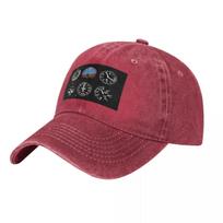 Cockpit Six Dials Flight Simulator Pilot Baseball Caps Fashion Washed Denim Hats Casquette Streetwear Baseball Cowboy Hat One Size