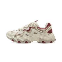 Li Ning Cat Paw Lite 2 Slip Resistant Abrasion Resistant Low top Chunky Sneakers Women's Beige AGCV030-4 35.5