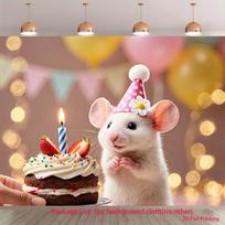 2D Printed Kawaii Animal Birthday Photo Booth Backdrop 47.2x31.5inch/120*80cm