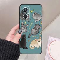 Cute Cartoon Chinchilla Funda For OPPO Reno 13 F 14F 12F 10 11 12 14 15 Pro 7 8 Lite OPPO Find X9 X5 X6 X8 Pro Case OPPO Reno7 Lite