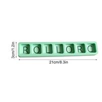 Solo Mahjong Board 7 Slots Portable American Fun Lightweight Games Mahjong Practice Board Training Tool for Vacation Camping žalia