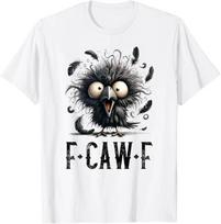 F-Caw-F Juoda Varna Juodas Paukštis Juokinga Varna F-Caw-F Marškinėliai 4XL