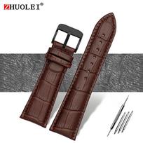 Watch strap 23mm 24mm 26mm 28mm big width Black brown Mens Alligator Genuine Leather Watch Strap Band bracelets free shipping 18mm