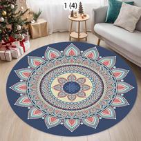Spalvingas 3D mandalos paslaptingas čakrų raštas, apvalus kilimas, meditacijai ir jogai, neslystantis, skalbiamas mašinoje, miegamajam ir svetainei Diameter 80cm