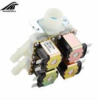 DC 12V/24V/220V G3/4  1 in 4 out Plastic Electromagnetic Valve Normally Closed Water Drain Valve Electric Water Inlet Solenoid AC110V