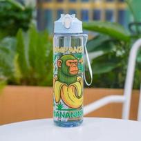 750ML Italian Brainrot Water Bottle Outdoor Drinking Cartoon Sports Cups Tung Tung Tung Sahur Tralalero Tralala Christmas Gifts mėlyna