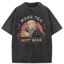 Avatar The Last Airbender Men T Shirt Iroh Make Tea Not War Tees Short Sleeve Oversized TShirt  Cotton Clothes S