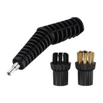 For Steam Mop X5- Steam Cleaner Nozzle Connector Kit Brass Nylon Brush Head ABS Stainless Steel Replacement Accessory Parts black