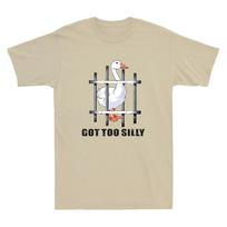 Got Too Silly Funny Goose On The Fence Graphic Humor Quote Vintage Men's T-Shirt XL