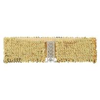 Wide Elastic Sequined Wide Corset Belt Metal Buckle Waist Corset Belts  Casual Wear auksas
