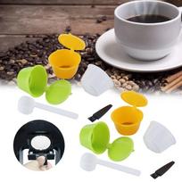 6pcs Food Grade Material Reusable Coffee Filter Cup Coffee Capsule Kit  Coffee Making