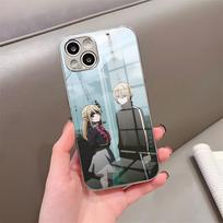Hoshino Ai Oshi No Ko Phone Case For IPhone 17 Pro Max 15 Pro 16 14 Plus 12 13 Mini 11 Pro Shockproof Electroplated Glass Cover iPhone 16 Pro Max