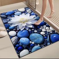 Pebble Water Absorbing Quick Drying Soft Diatomaceous Earth Floor Mat  Anti Slip At The Entrance of The Bathroom 80X120CM
