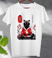 Japanese Sushi Cat Kitten Cartoon Manga Anime T-Shirt Mens Womens Tees Top Meme Top Unisex Ladies XL