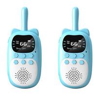 2 vnt Vaikiški Walkie Talkie įkraunamas 1000 mAh delninis 0,5 W 3 km radijo siųstuvas-imtuvas Vidinis telefonas vaikams Žaislai Gimtadienio dovanos