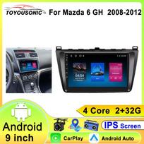Android 13 Carplay LTE skirtas Mazda 6 2007 2008 2009 2010 2011 2012 Automobilinis radijas su BOSE Multimedijos grotuvu 2 DIN Stereo GPS Audio 4 core 1GB+32GB carplay