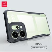 Oppo Reno14 F Reno 14 Pro dėklas XUNDD oro pagalvė smūgiams atsparus buferis apsauginis apvalkalas skaidrus telefono dangtelis prabangus korpusas Oppo Reno 14 Pro F For Oppo Reno14 juoda