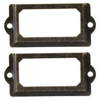 Set of 30 Metal Drawer Tag Holders in Antique Bronze for Organizing Cabinets Filing Cabinets Wine Cellars Jewelry Boxes China Mainland