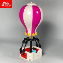 Rinkinys MOC Plytos Karšto oro balionas Ugnies miestas Kelionė Švietimo DIY Statybinės kaladėlės Vaikų žaislai Plastikinės lėlės