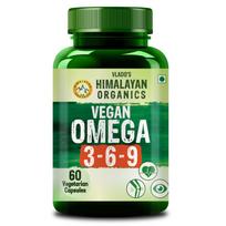 Vlado's Himalayan Organics Omega 3 6 9 Capsules 2000mg Vegan Supplement for Muscle, Heart, Bone & Skin Health