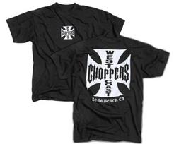 West Coast Chopper Dvišalis Grafinis Juodas Marškinėlis, Vasarinis Unisex Marškinėlis S