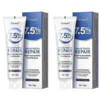 2025 Natural Hydroxyapatite Toothpaste Intensives Stain Removal Tooth Paste for Home Travel 2pcs