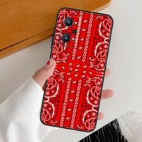Red Bandana Paisley For Realme 15 GT7 Pro GT6 10 11 12 13 14 Pro Plus C65 C67 C63 C61 C51 C53 C35 C75 C55 Case Realme C15