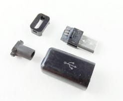 Micro Usb Type B Plug Mounted On Cable
