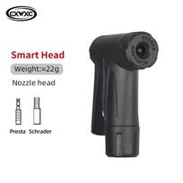 CXWXC Presta Schrader Pump Valve Changeable Adapter Bicycle Air Inflator Nozzle with Hose Road Bike Floor Pump Smart Head Valve Adapter No Hose
