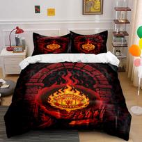 Manchester United fiery emblem. Bedding sets Duvet cover sets Duvet covers Pillowcases(1 * Duvet Cover 2 * Pillowcases without duvet insert) 135x200cm