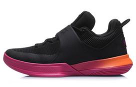Li Ning Way Of Wade Training Cushioning Slip Resistant Lightweight Low top Performance Basketball Shoes Men's Black Red ABCP023-4 41.5