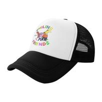 Adult Glep Coffee Smiling Friends Trucker Hat Mesh Baseball Cap Polyester  Hat Sun Caps Adjustable Trucker Cap Summer One Size